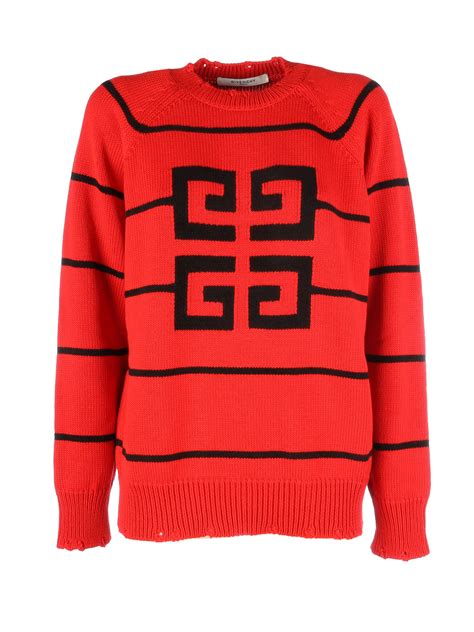 givenchy red black sweater|givenchy jumper men's.